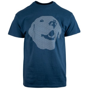 sage the dog face pattern navy unisex t-shirt